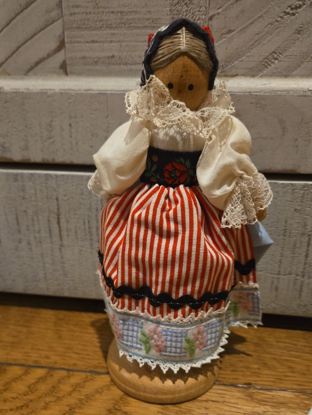 Authentic Vintage Folk Art Doll Czech Republic Souvenir